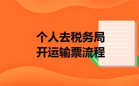 个人去税务局开运输票流程