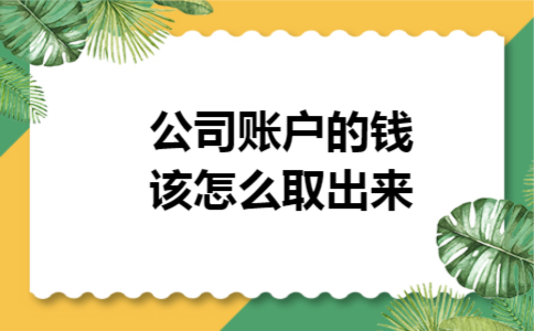 公司账户的钱该怎么取出来