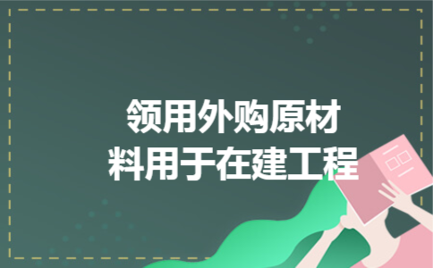 领用外购原材料用于在建工程
