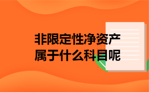 非限定性净资产属于什么科目呢