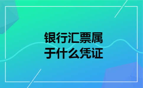 银行汇票属于什么凭证