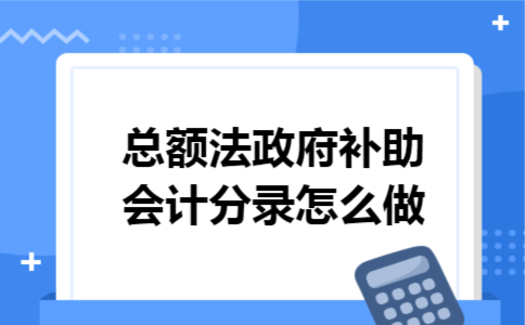 总额法政府补助会计分录怎么做 总额法政府补助会计分录怎么做
