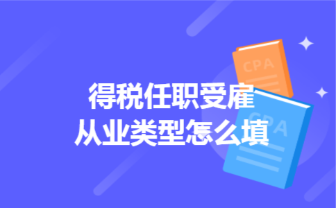 得税任职受雇从业类型怎么填