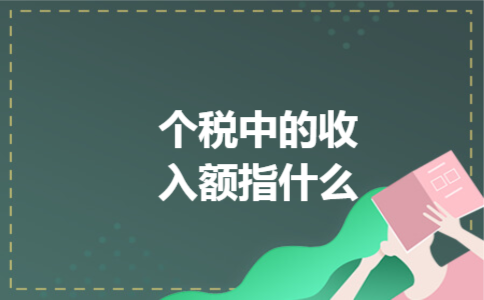个税中的收入额指什么