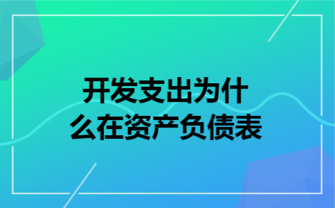 开发支出为什么在资产负债表 开发支出为什么在资产负债表