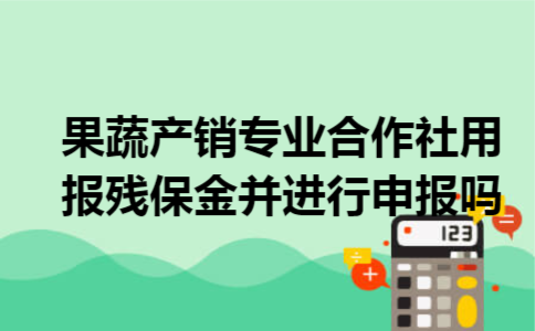 果蔬产销专业合作社用报残保金并进行申报吗