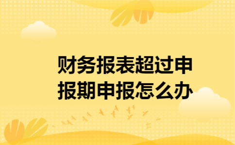 财务报表超过申报期申报怎么办