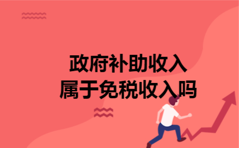 政府补助收入属于免税收入吗