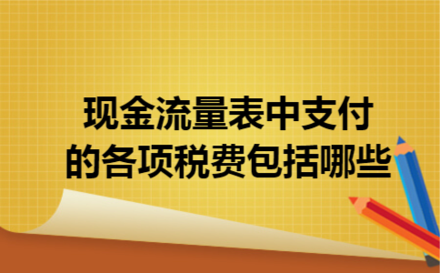 现金流量表中支付的各项税费包括哪些
