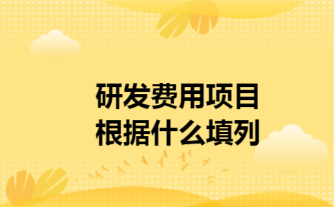 研发费用项目根据什么填列