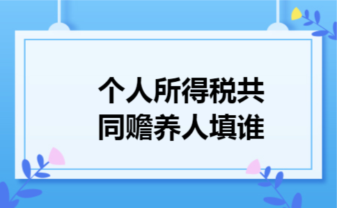 个人所得税共同赡养人填谁
