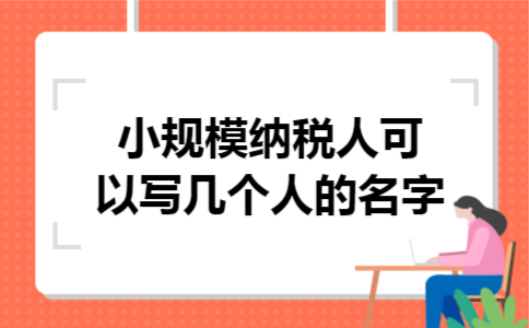 小规模纳税人可以写几个人的名字 小规模纳税人可以写几个人的名字