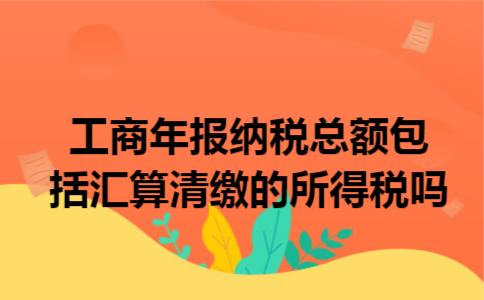 工商年报纳税总额包括汇算清缴的所得税吗