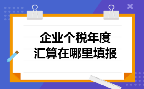企业个税年度汇算在哪里填报 企业个税年度汇算在哪里填报