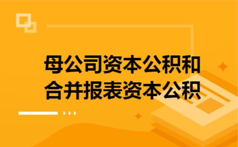 母公司资本公积和合并报表资本公积 母公司资本公积和合并报表资本公积