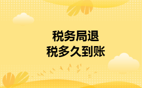 税务局退税多久到账