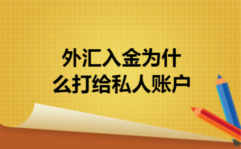 外汇入金为什么打给私人账户