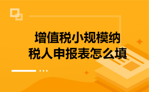  增值税小规模纳税人申报表怎么填