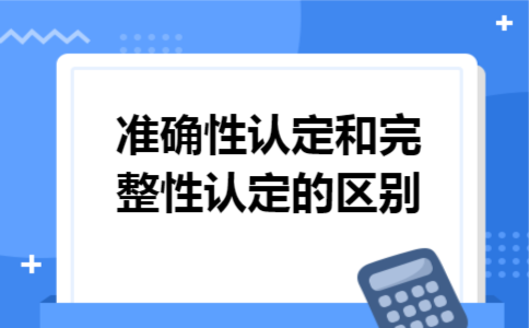 准确性认定和完整性认定的区别