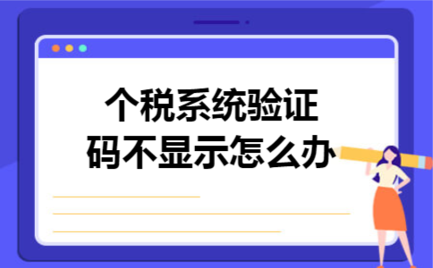 个税系统验证码不显示怎么办