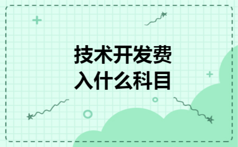 技术开发费入什么科目 技术开发费入什么科目