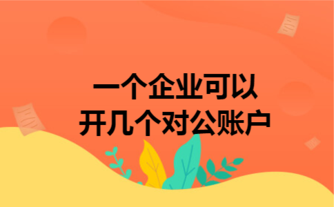 一个企业可以开几个对公账户