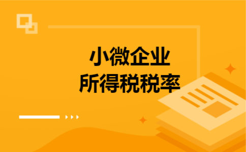 小微企业所得税税率