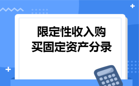 限定性收入购买固定资产分录