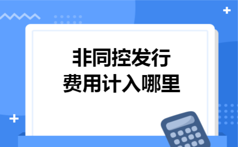 非同控发行费用计入哪里 非同控发行费用计入哪里
