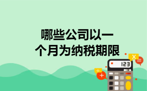 哪些公司以一个月为纳税期限 哪些公司以一个月为纳税期限
