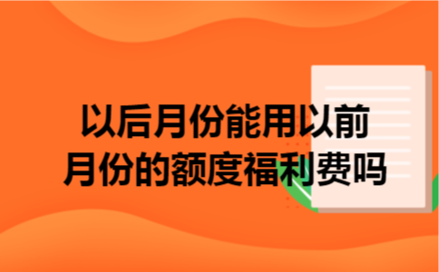 以后月份能用以前月份的额度福利费吗