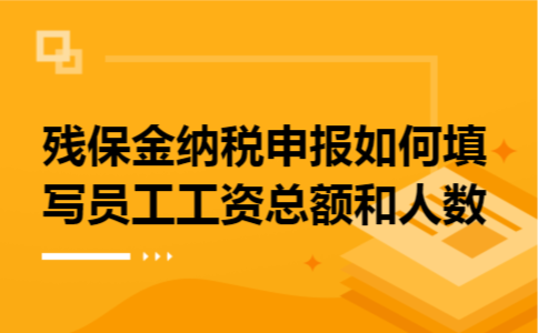 残保金纳税申报如何填写员工工资总额和人数