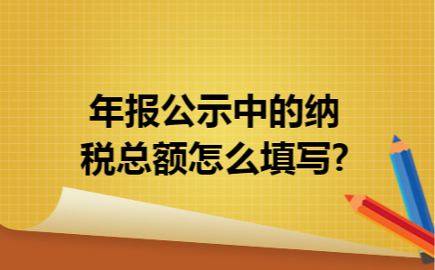 年报公示中的纳税总额怎么填写?