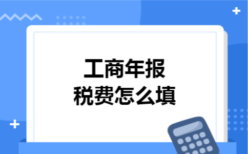 工商年报税费怎么填