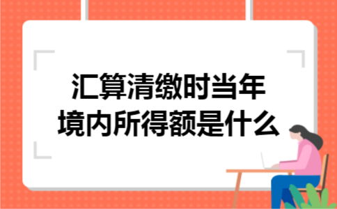 汇算清缴时当年境内所得额是什么