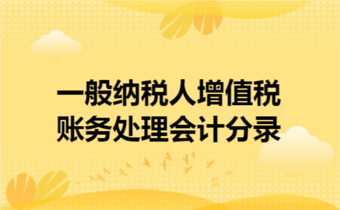 一般纳税人增值税账务处理会计分录