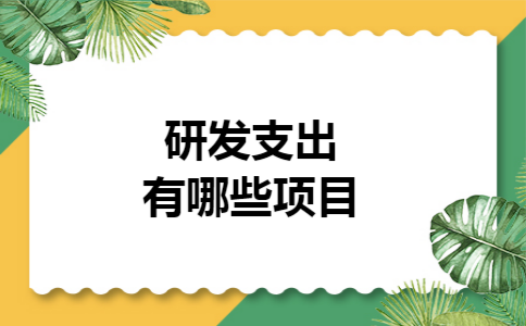 研发支出有哪些项目