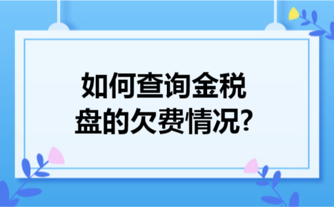 如何查询金税盘的欠费情况?