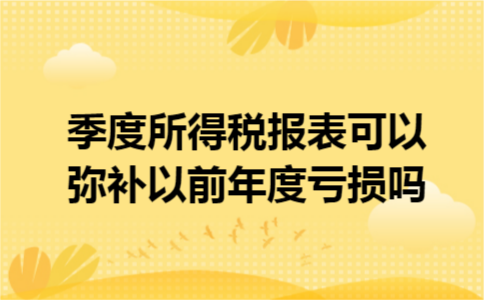 季度所得税报表可以弥补以前年度亏损吗