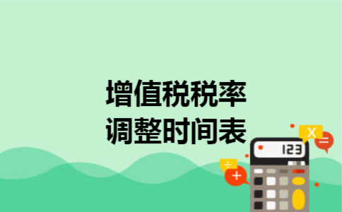 增值税税率调整时间表